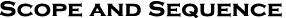 Scope & Sequence